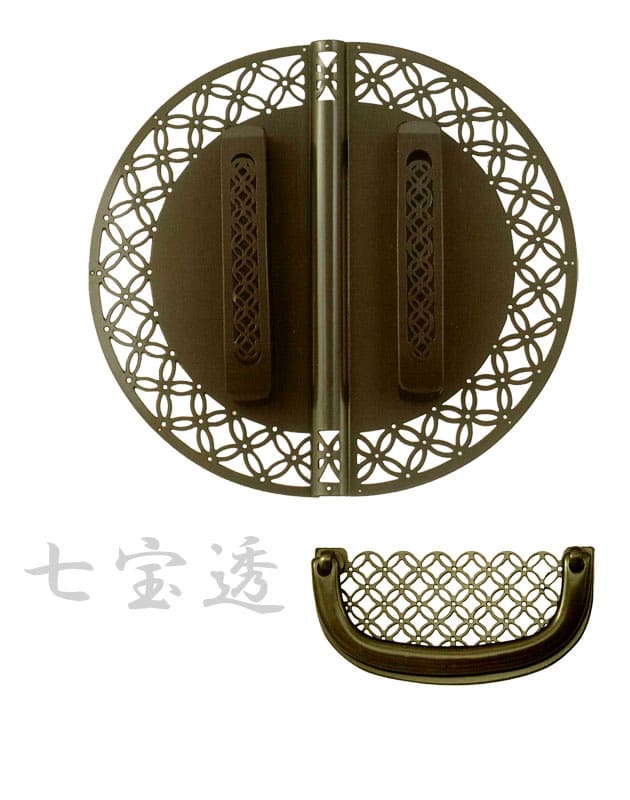 桐たんす金具【七宝透・黒】