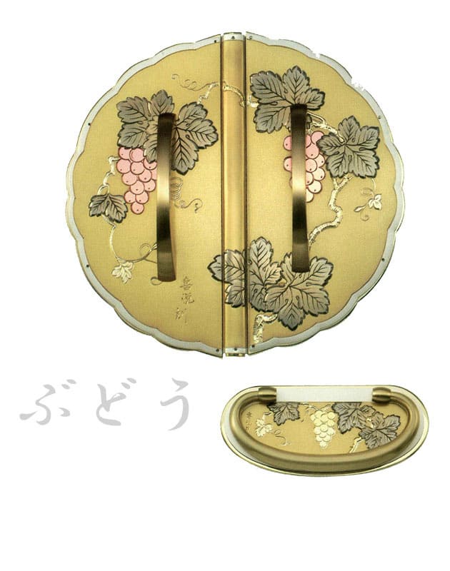 桐たんす金具【ぶどう・金】