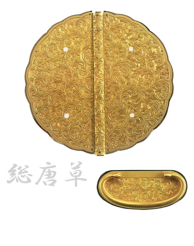 桐たんす金具【総唐草・金】