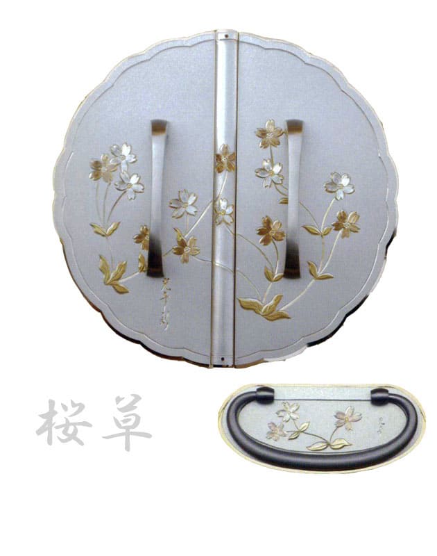 桐たんす金具【桜草・銀】