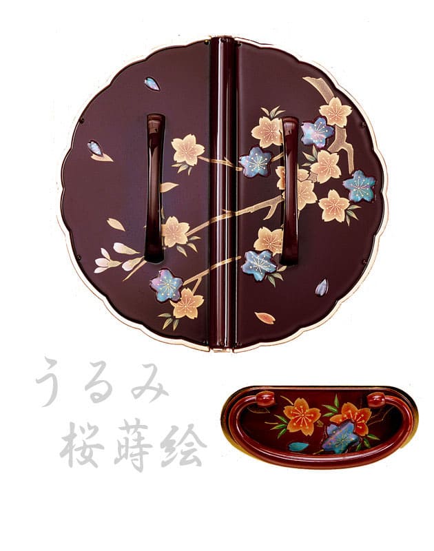 桐たんす金具【うるみ 桜蒔絵】