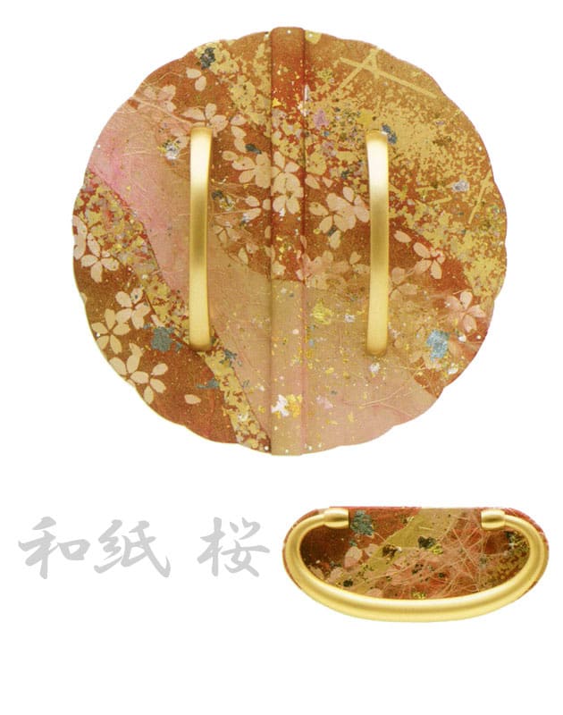 桐たんす金具【和紙 桜】